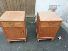 Nachttisch Nachtschrank Beistelltisch Sofatisch 1 Schublade 1 Tür 50iger Jahre