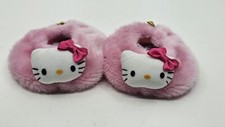 Build A Bear Hello Kitty Pink Fuzzy Slippers Shoes Accessory Pink Bow Variation
