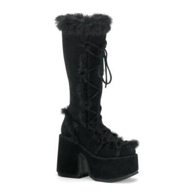 タイムセールBlackmagicATEMMiniExtremeISO Demonia Camel-311 Stacked Black Mammoth Platform Goth Punk Knee