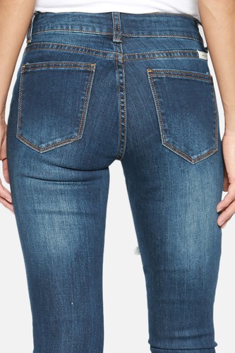 TheMogan Vintage Distressed Destroyed Shredded Stretch Denim Ankle Skinny Jeans - Picture 7 of 16