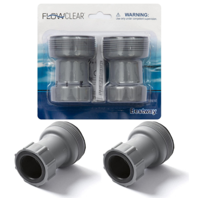 Adattatore Per Tubo Da Piscina Fuori Terra, Collega Tubo 38mm A Valvole 32mm, Compatibile Con Pompe INTEX E Sistemi Acqua Salata - 3