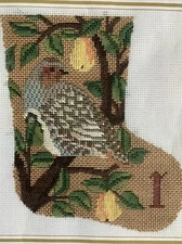 Partridge Mini Stocking + Stitch Guide Needlepoint Kit Tapestry Tent Unworked