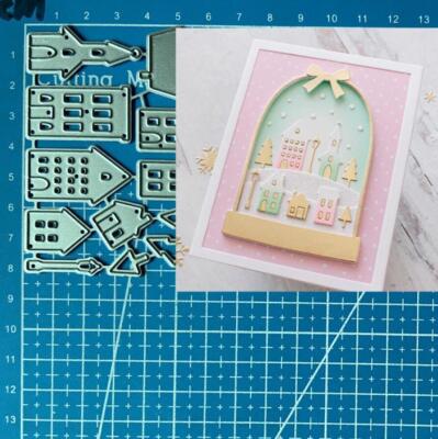 Stanzformen Häuser Metall Cutting Dies Scrapbooking Stanzschablone Stencil Karte