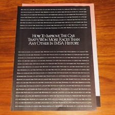 MAZDA RX-7 MAGAZINE ADVERTISEMENT 2-PAGE PRINT AD WON MORE RACES IN IMSA HISTORY