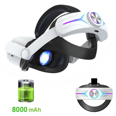 For Meta Oculus Quest 2 VR with 8000mAh Battery Elite Head Strap Band Adjustable