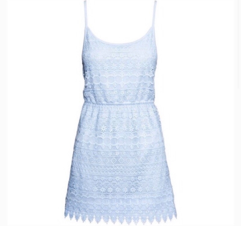 H&M Divided Light Blue Lace Dress Size XS | eBay