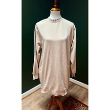H&M Divided Beige Long Sleeve T-Shirt Dress Women's S