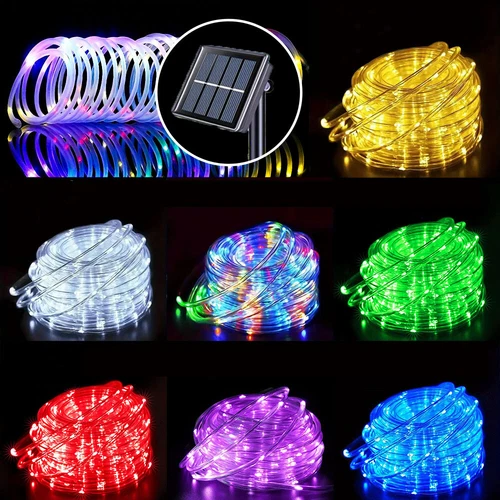 50/300 LED Solar Lichtschlauch Außen Streifen Lichterschlauch Lichterkette DE