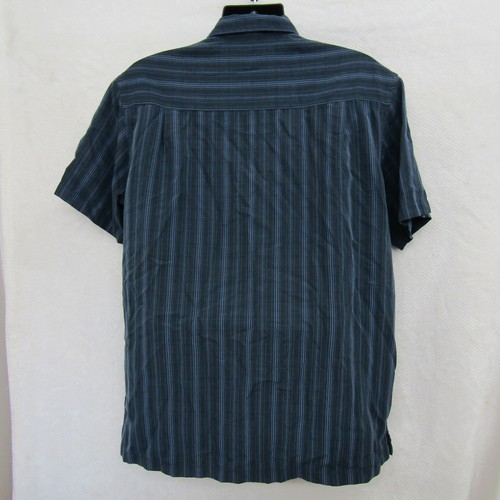 George Mens Blue Shirt Large Short Sleeve Summer Casual Preppy - Picture 3 of 9