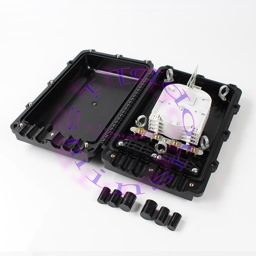 48 core 3 In 3 Out Fiber Optic Drop Cable Fiber Optic Splice Closure Joint Box
