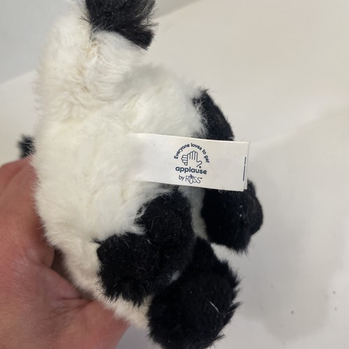 Applause Baby Cow Plush Stuffed Animal Spotted 6” Ear Tag Black N White - Picture 6 of 7