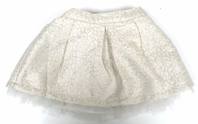 GYMBOREE CITY KITTY GOLD LEOPARD JACQUARD WOVEN SKIRT 12 18 2T NWT