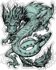 Serpent Dragon Fantasy Lizard Creature Car Car Bumper Vinyl Sticker Decal 4"X5"