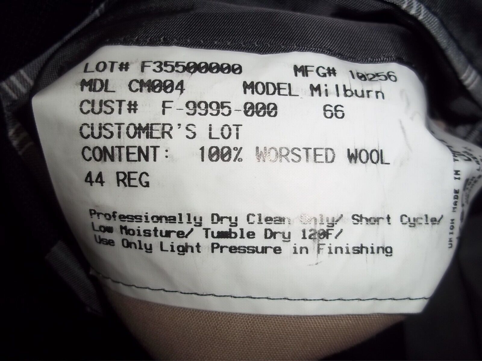 Hickey Freeman Solid Black 2 Button Side Vents Wo… - image 9