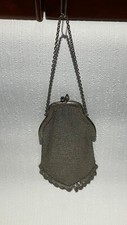 Antique 1920's Mesh Purse Silver Tone Metal