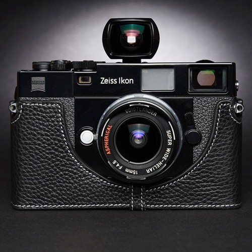 Handmade Genuine Real Leather Half Camera Case Cover Bag For Zeiss Ikon ZM SW - Picture 6 of 11