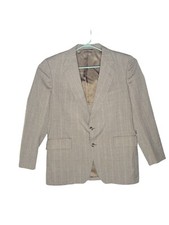 LaCrosse Sport Coat Blazer Suit Jacket Sz 44L Light Brown Stripe Made In USA