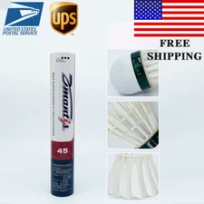 12pcs Dmantis D45 3in1Training Goose Feather Shuttlecocks Birdies Badminton Ball