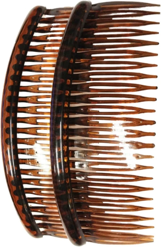 Pritties Accessories Pair of Large Tort Plain Hair Combs Slides 12cm 4.7"
