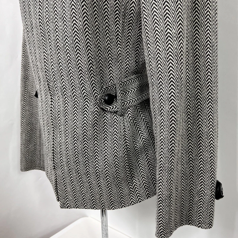 Chaqueta de estudio Georgiou vintage para mujer talla 4 cremallera completa mezcla de lana forrada de colección Foto 3 de 4