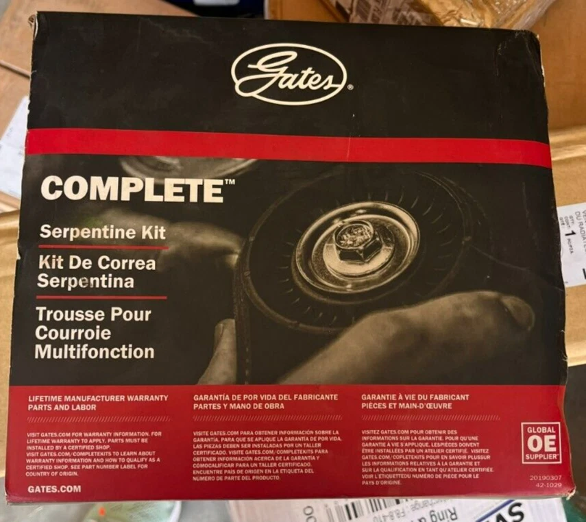 Kit de componentes de correa de transmisión serpentina Gates 45456KX para Jeep Compass 2008-2017 ^ Foto 2 de 2