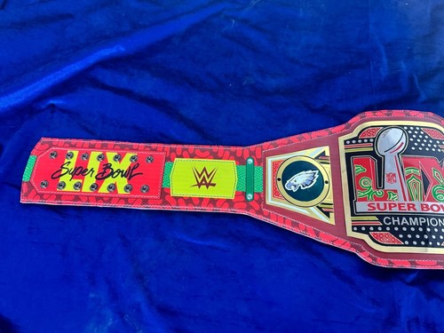 Philadelphia Eagles Super Bowl LIX Champions Title Belt Adult Size Replica 2mm - Picture 4 of 4