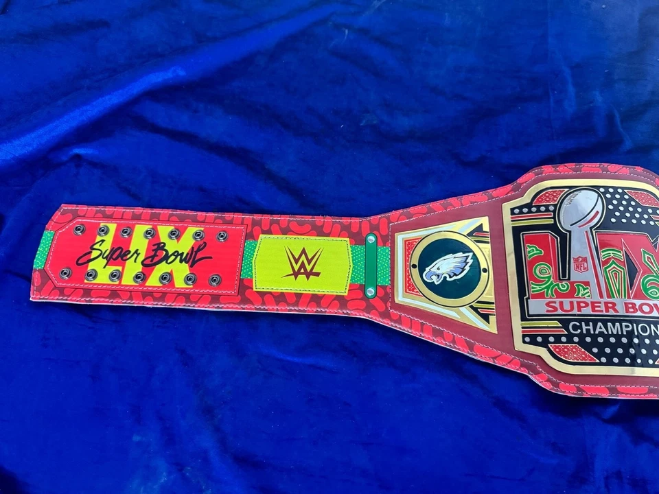 Cinturón título Philadelphia Eagles Super Bowl LIX Champions réplica tamaño adulto 2 mm Foto 4 de 4