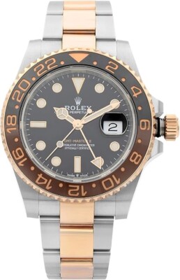 Rolex GMT-Master II Black Dial Automatic Stainless and 18kt Rose Gold 126711CHNR