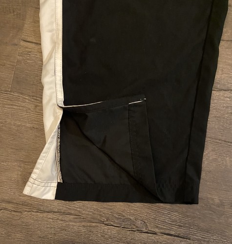 Nike Track Pants Youth Large Black White Elastic Waist Drawstring 23" Inseam - Picture 3 of 5