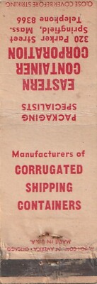 MATCHBOOK COVER - EASTERN CONTAINER - SPRINGFIELD MASSACHUSETTS - PACKAGING