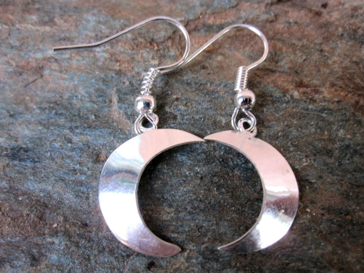 Crescent moon deals dangle earrings