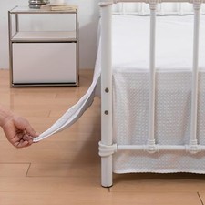 Full Bed Skirt - Full Size Bed Skirt 16 Inch Drop with Split Corners Pleated ...