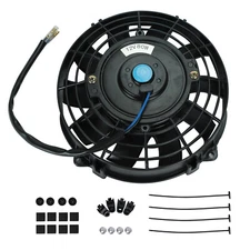 2pc 7inch Slim Fan Push Pull Electric Radiator Cooling Fan Black