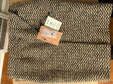 Miu Miu Wool Tweed Herringbone Midi Pencil Skirt Zip Multicolor IT 36 NWT