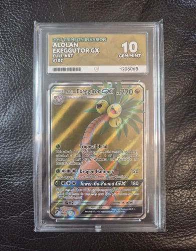 Alolan Exeggutor GX 107/111 ACE graded card