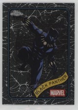2025 Topps Chrome Marvel Comics Spider Web Refractor /399 Black Panther #136 3s8