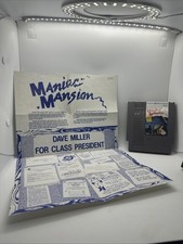 Maniac Mansion (Nintendo NES, 1990) Cartridge W/ Poster & Cover Authentic/ Works