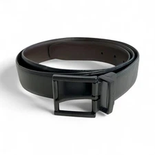 Calvin Klein Men's Dress Belt Recycled Leather Blend  Medium 34-36 Brown Black