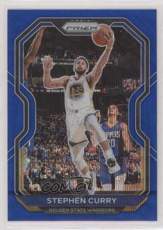 2020-21 Panini Prizm Blue Wave Prizm Stephen Curry #159 m9g