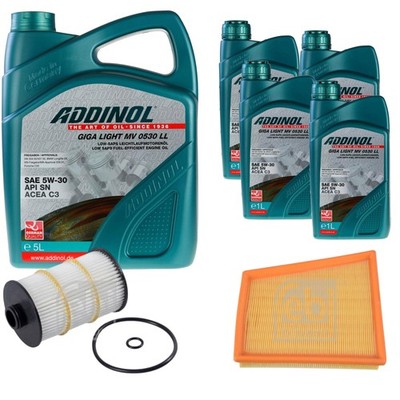 FEBI Inspektionspaket 9L ADDINOL GIGA LIGHT MV 0530 LL für Bentley Continental