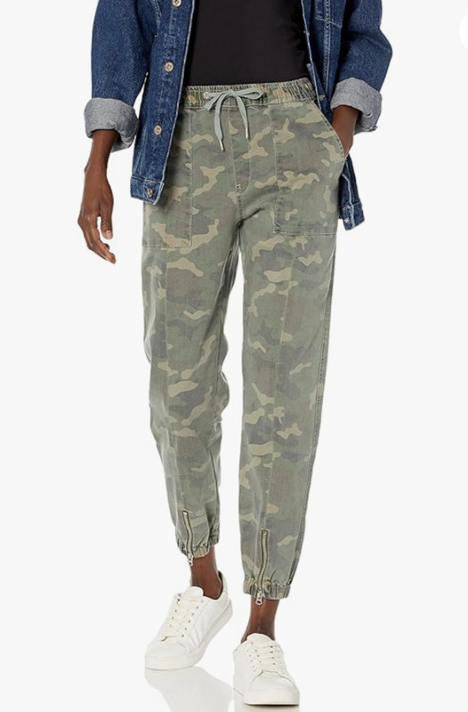 HUDSON sz S (30"x27.5") Camo Utility Jogger Jeans With Zipper at Hem
