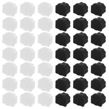 50pcs RJ11 Port Anti Dust Cap for RJ11 Dustproof Plug, Black Clear