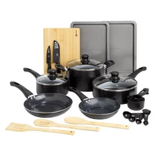 Easy Clean Ceramic Nonstick Cookware Set, Dishwasher Safe Kitchen Pots and Pa...