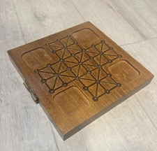 Handmade Fox And Geese Wooden Board Marble Game Berea College Student Craft