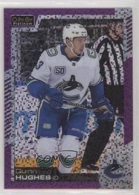 2020-21 O-Pee-Chee Platinum Violet Pixels 288/399 Quinn Hughes #10 8e5