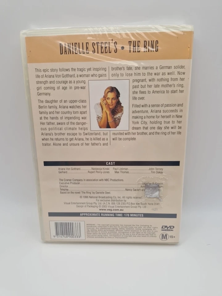 Danielle Steel's-Ring, the (DVD, 1996), Natassja Kinski, New In Wrapping - image 2 of 2