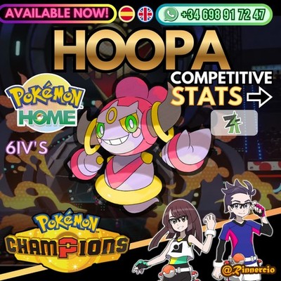 Hoopa 6IVs Competitive VGC for Pokemon Champions and Home