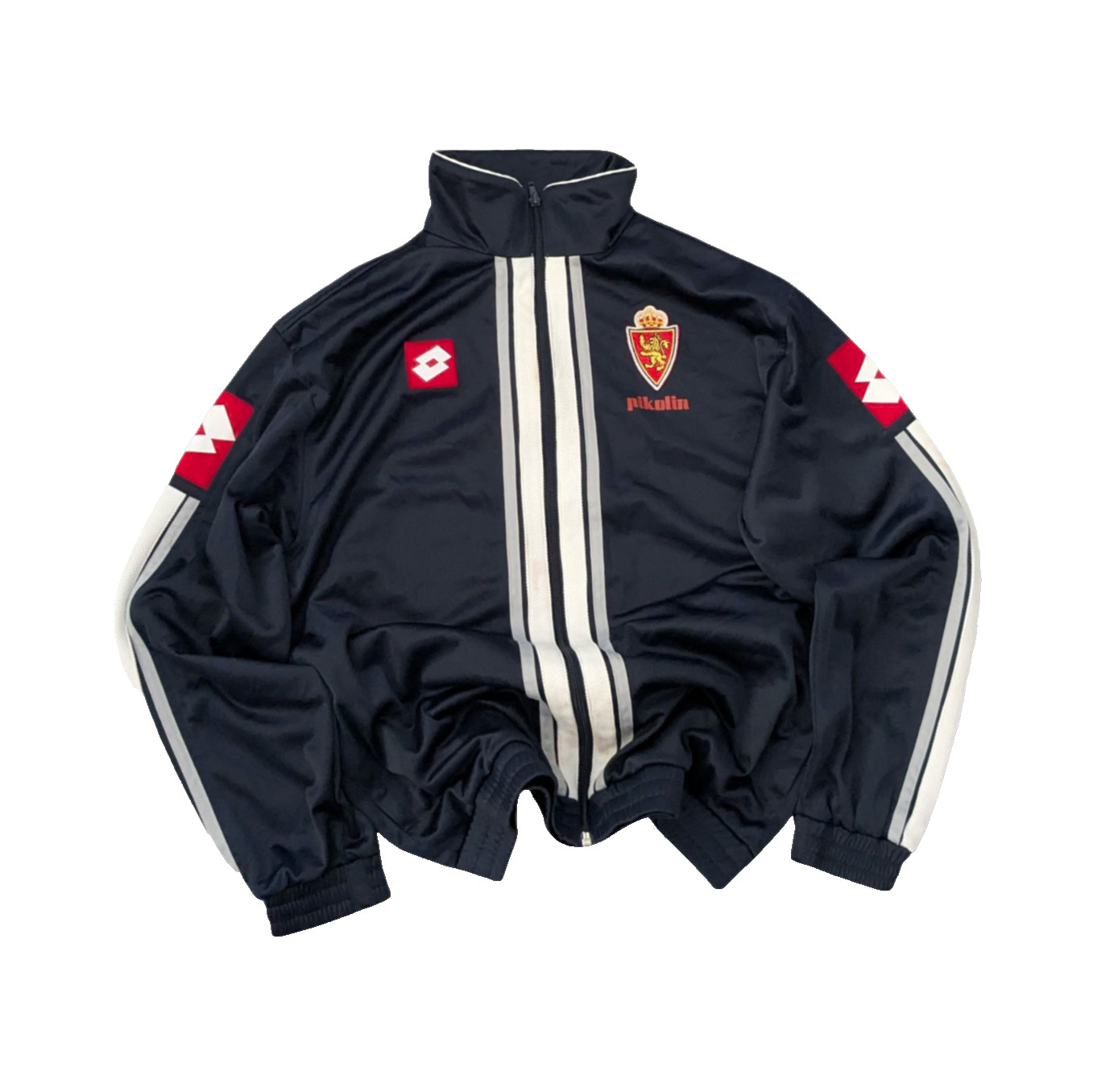 Lotto Mens Small Real Zaragoza 2003-2005 Vintage Track Top Jacket Retro Football
