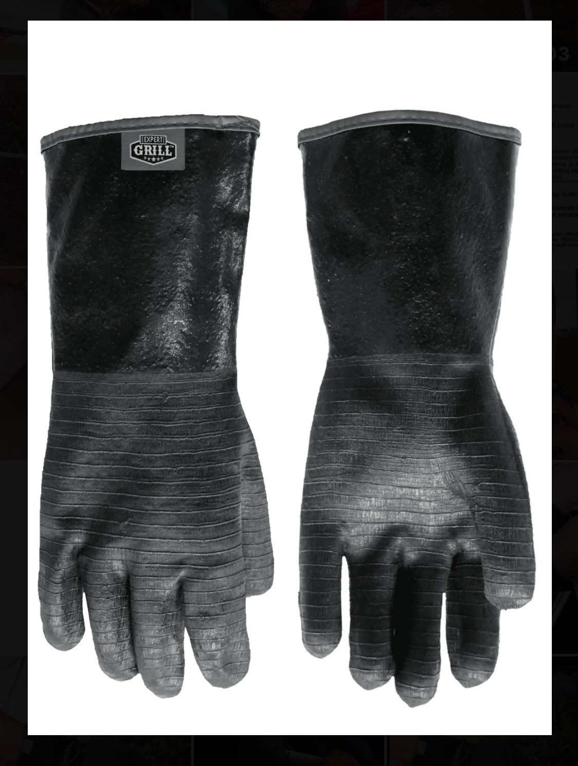 1 Pair Heat Resistant Insulated Grilling Gloves 250°C/482°F Protect Hands/wrists