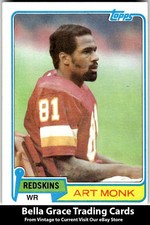 1981 Topps Art Monk #194 Washington Redskins Rookie NFL Football